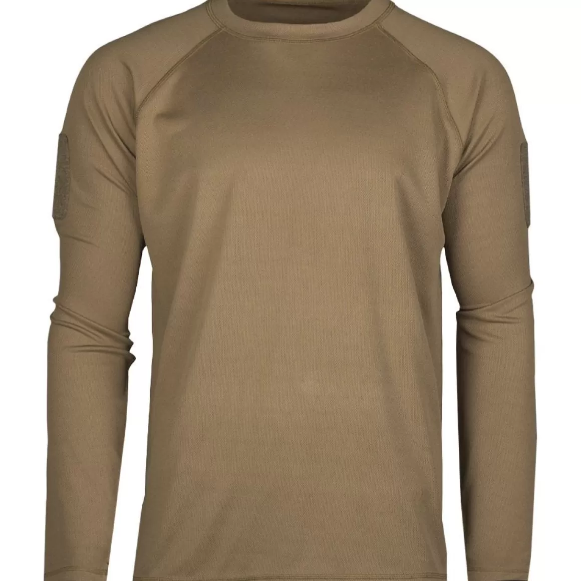 Helikon Base Layers>Mil-Tec Tactical Long Sleeve Quick Dry Shirt Dark Coyote