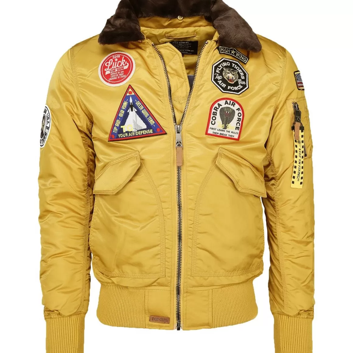 Mil-Tec Jackets & Coats> Top Gun Flight Jacket Flying Tigers Yellow