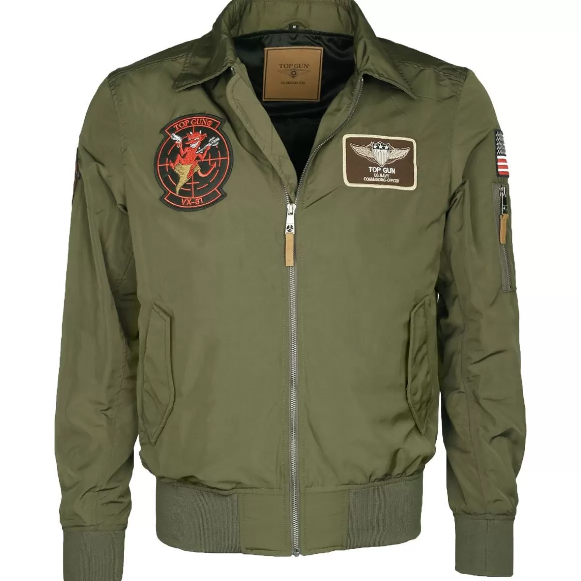 Mil-Tec Jackets & Coats> Top Gun Flight Jacket Hornet Olive Drab