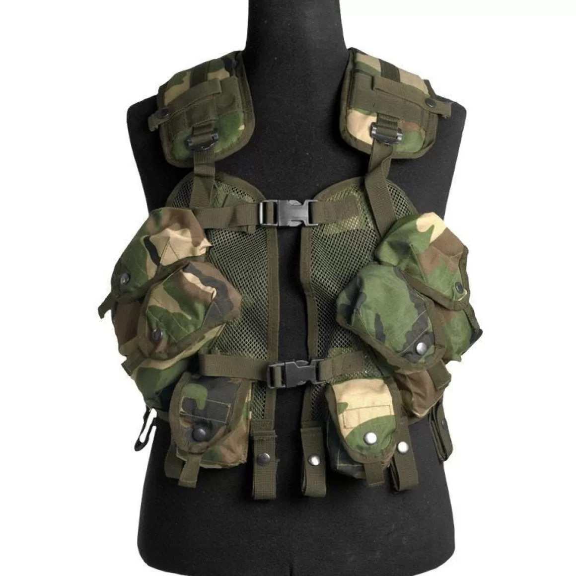 Mil-Tec Vests> Us Load Bearing Vest Woodland