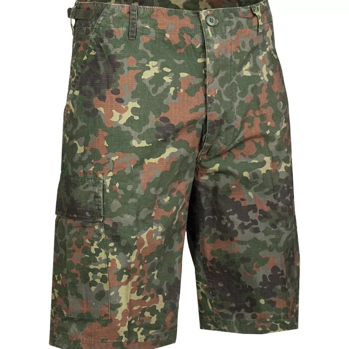 Wisport Shorts>Mil-Tec Us Prewashed Ripstop Bermuda Shorts Flecktarn