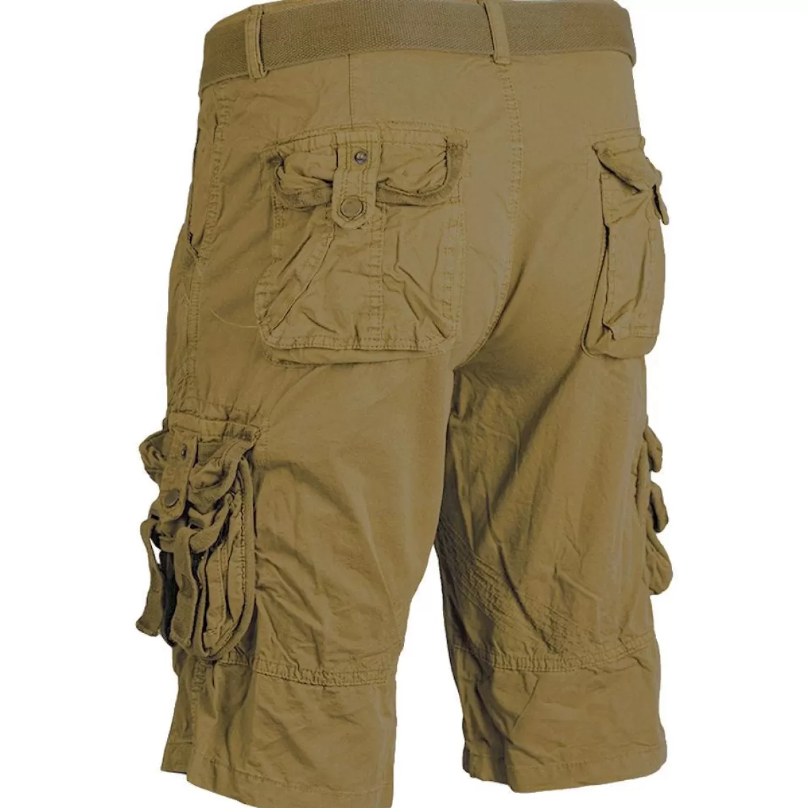 Alta Industries Shorts>Mil-Tec Vintage Survival Shorts Prewashed Coyote