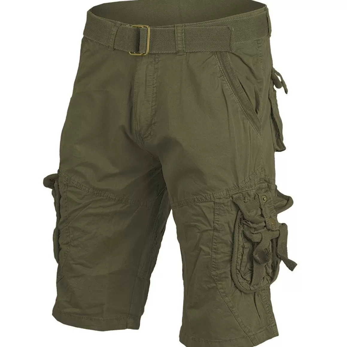 Flyye Industries Shorts>Mil-Tec Vintage Survival Shorts Prewashed Olive