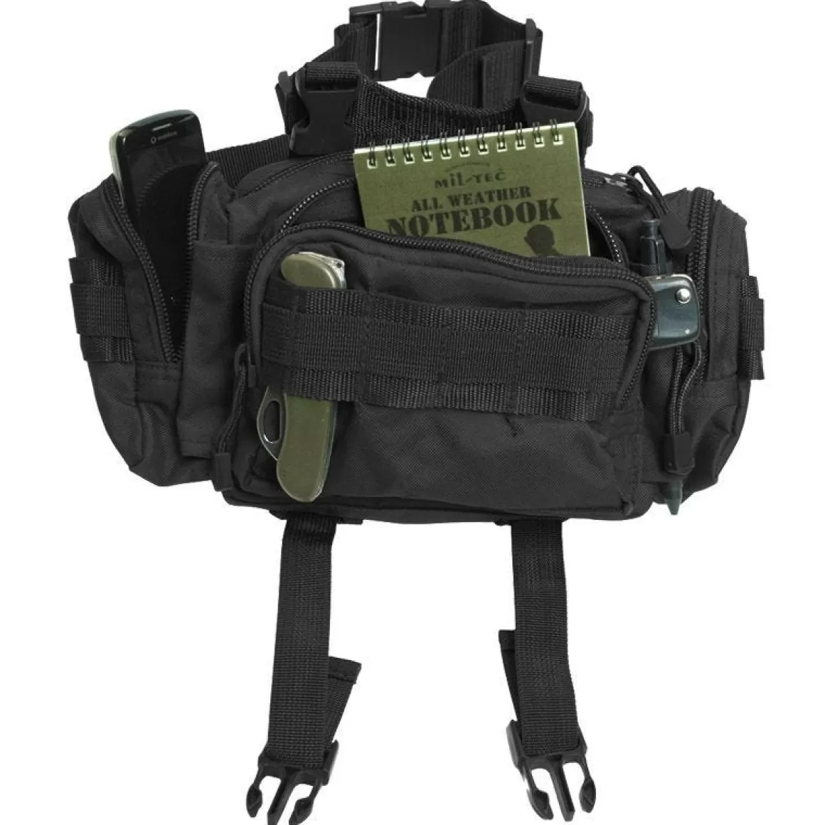 Mil-Tec Waist Packs> Waist Bag Modular System Black