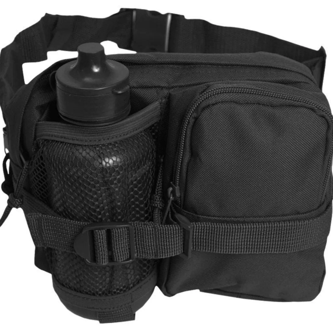 Mil-Tec Waist Packs> Waist Bag With Canteen Black