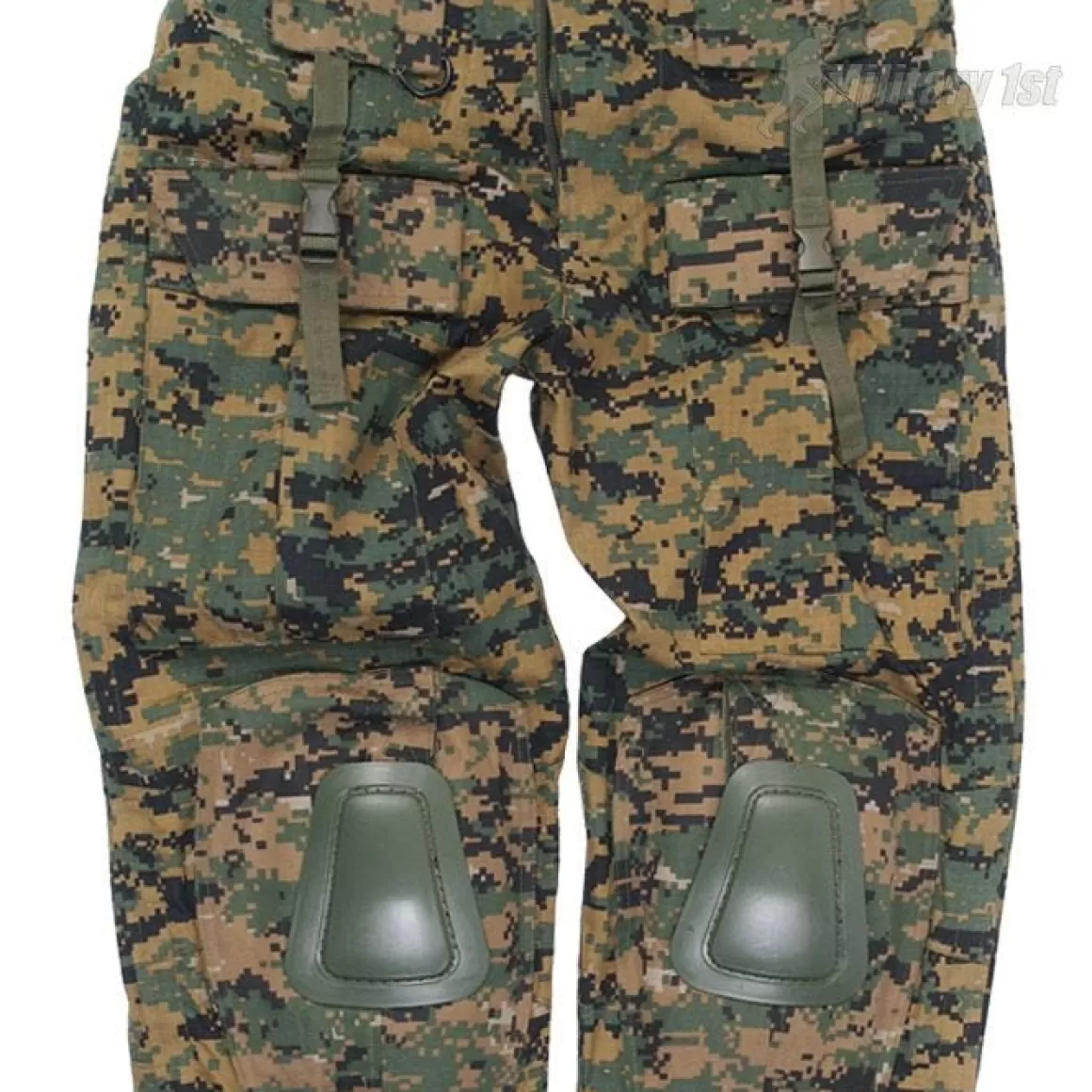 Flyye Industries Combat Uniforms>Mil-Tec Warrior Trousers With Knee Pads Digital Woodland