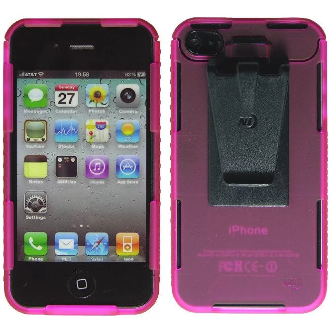 Nite Ize Everything Else> Connect Case For Iphone 4/4S Pink Translucent