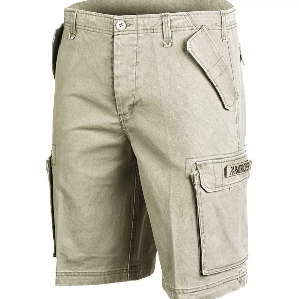 Alta Industries Shorts>Paratrooper Cargo Shorts Prewashed Khaki