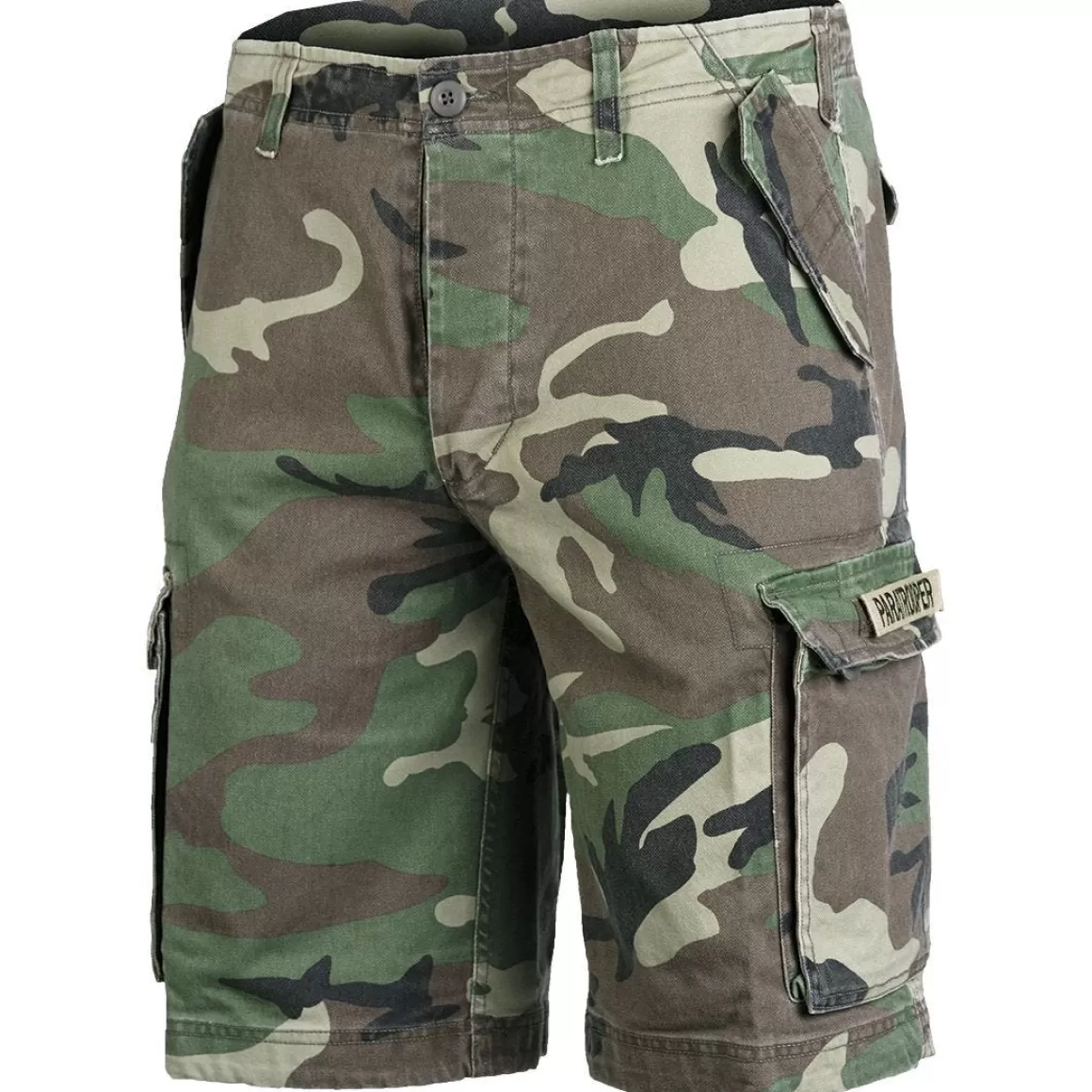 Helikon Shorts>Paratrooper Cargo Shorts Prewashed Woodland