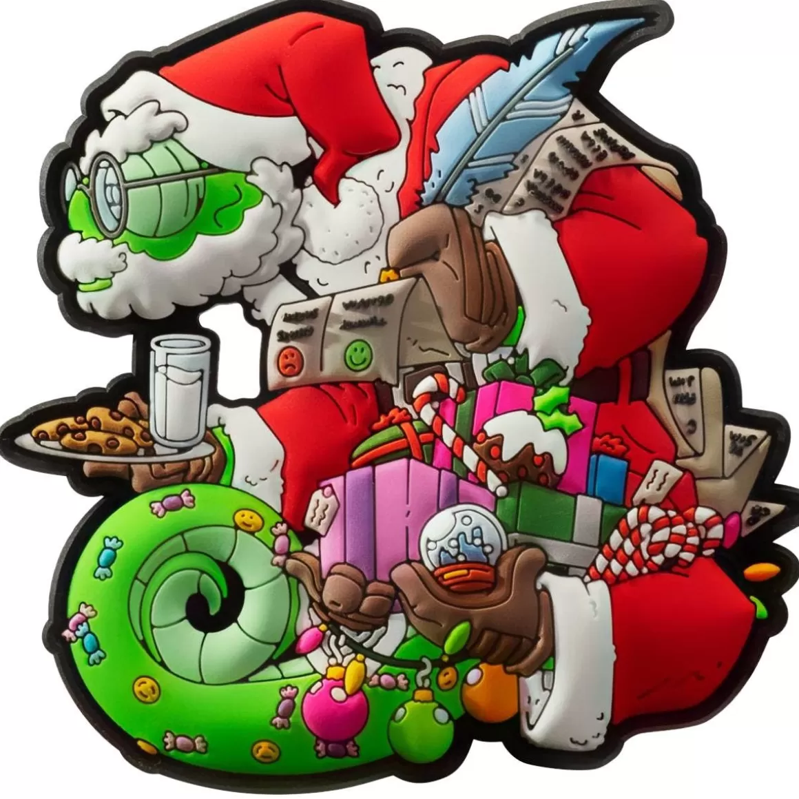 Patchlab Badges & Patches> Chameleon Christmas Patch Red / Green