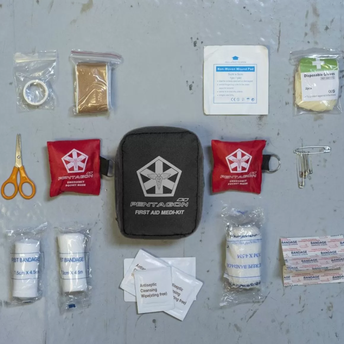 Pentagon Emergency & Survival> Hippokrates First Aid Kit Black