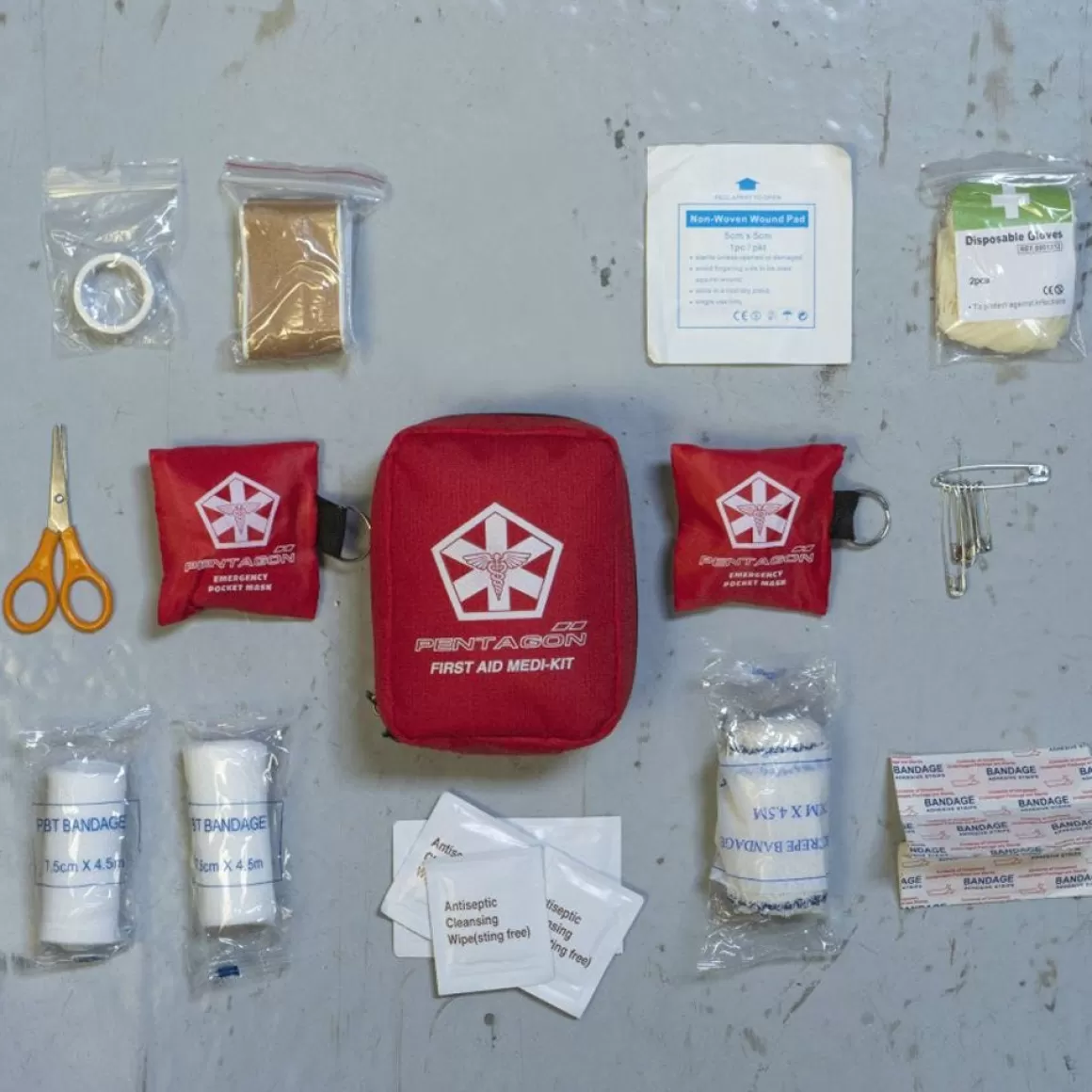 Pentagon Emergency & Survival> Hippokrates First Aid Kit Red