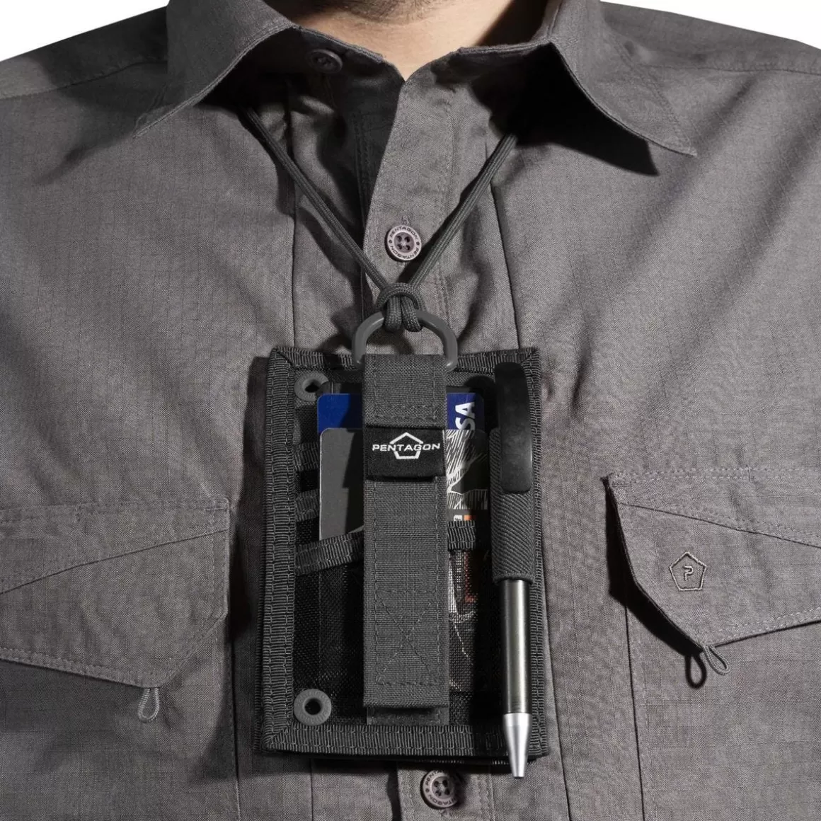 Pentagon Badges & Patches> Id Card Holder Black