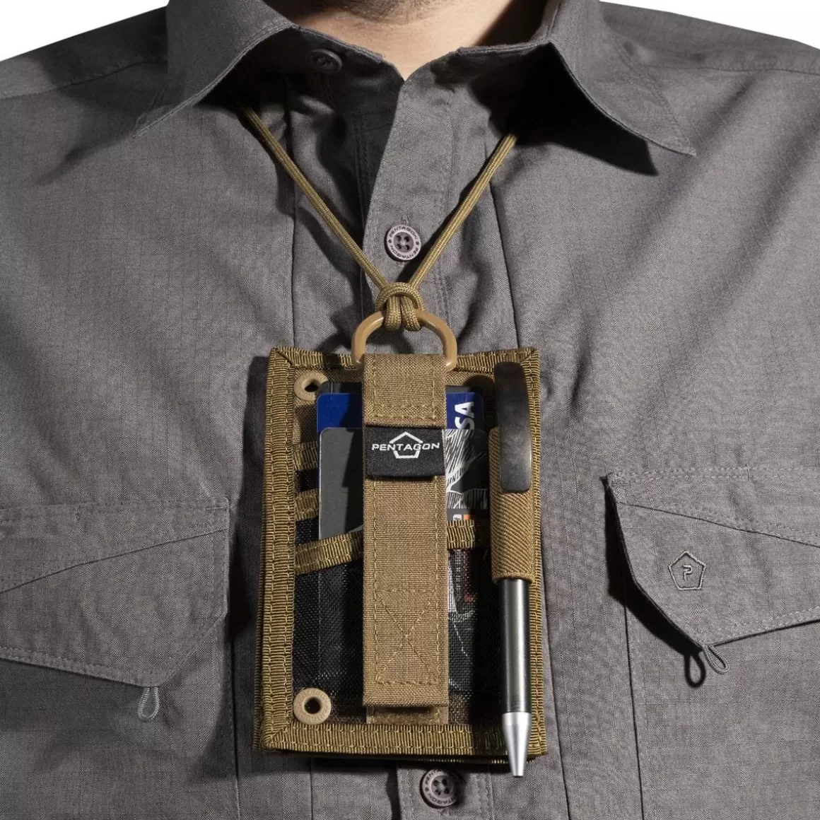 Pentagon Badges & Patches> Id Card Holder Coyote