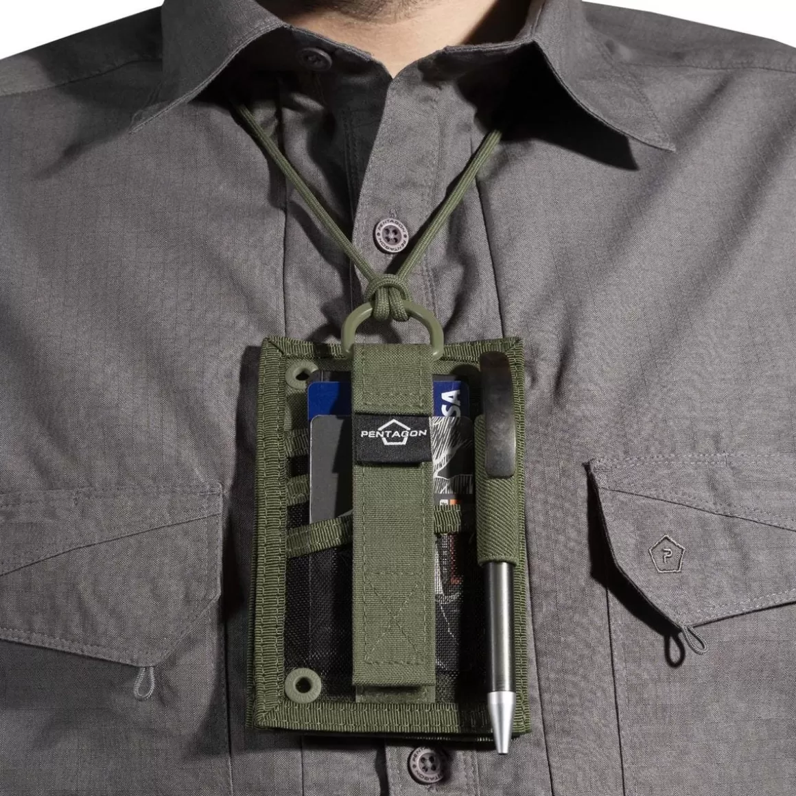 Pentagon Badges & Patches> Id Card Holder Olive