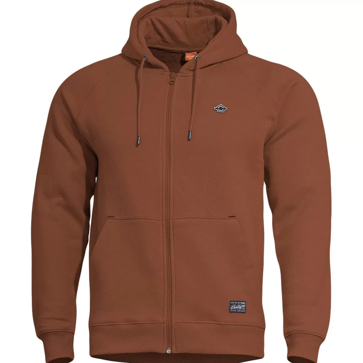 Alta Industries Sweatshirts>Pentagon Phaeton Zipped Hoodie Maroon Red