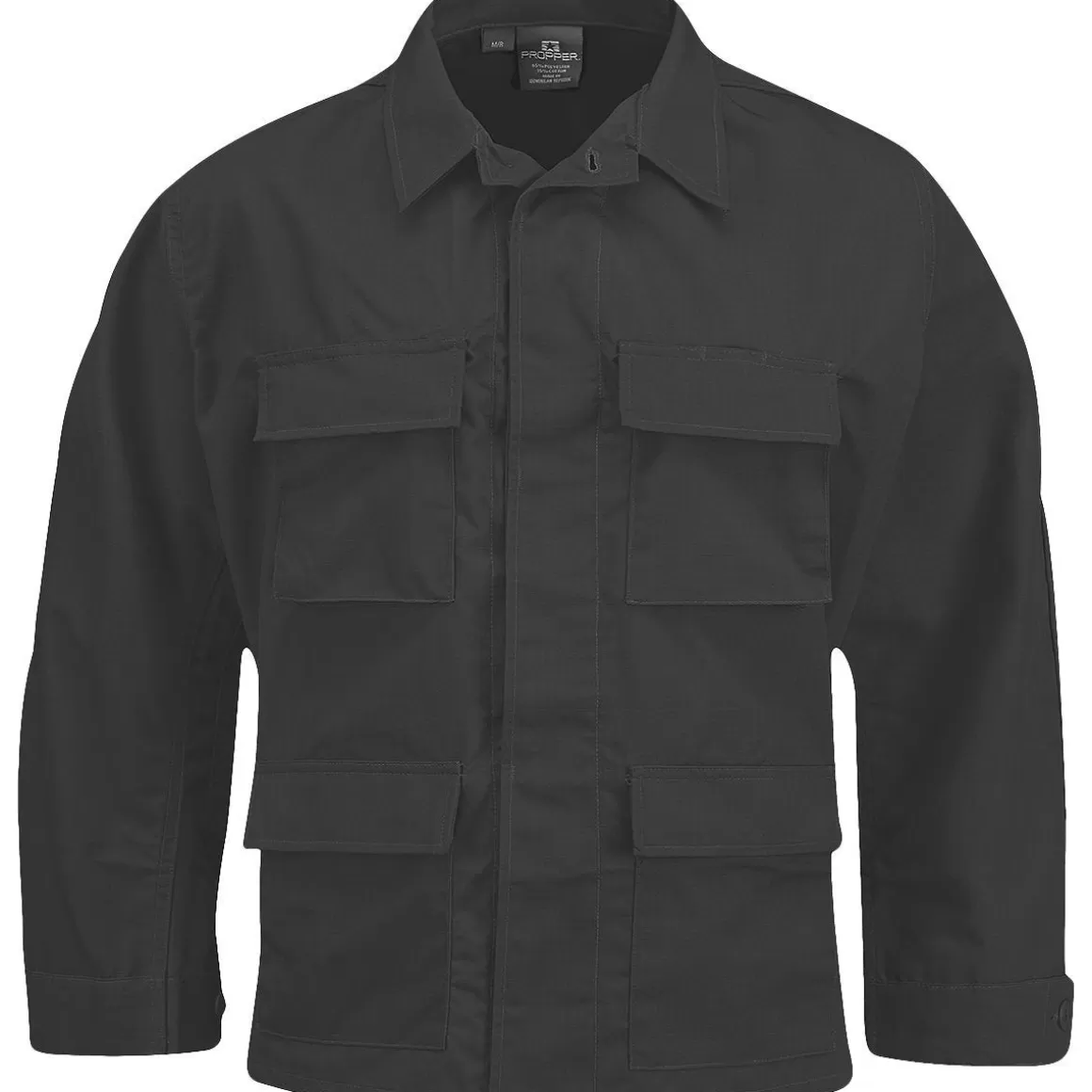 MFH Combat Uniforms>Propper Bdu Coat Polycotton Ripstop Black