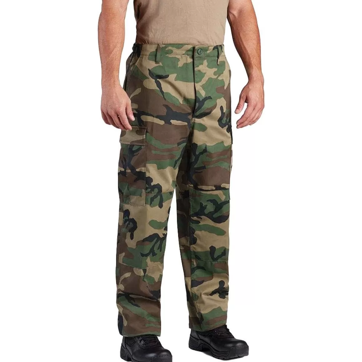 Pentagon Combat Uniforms>Propper Bdu Trousers Button Fly Polycotton Twill Woodland