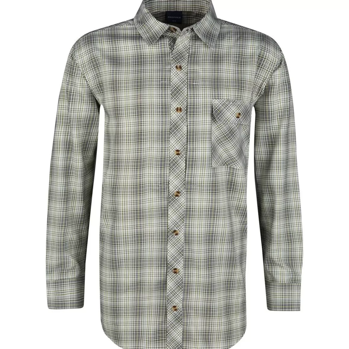 Propper Shirts> Covert Button-Up Long Sleeve Shirt Loden Green Plaid