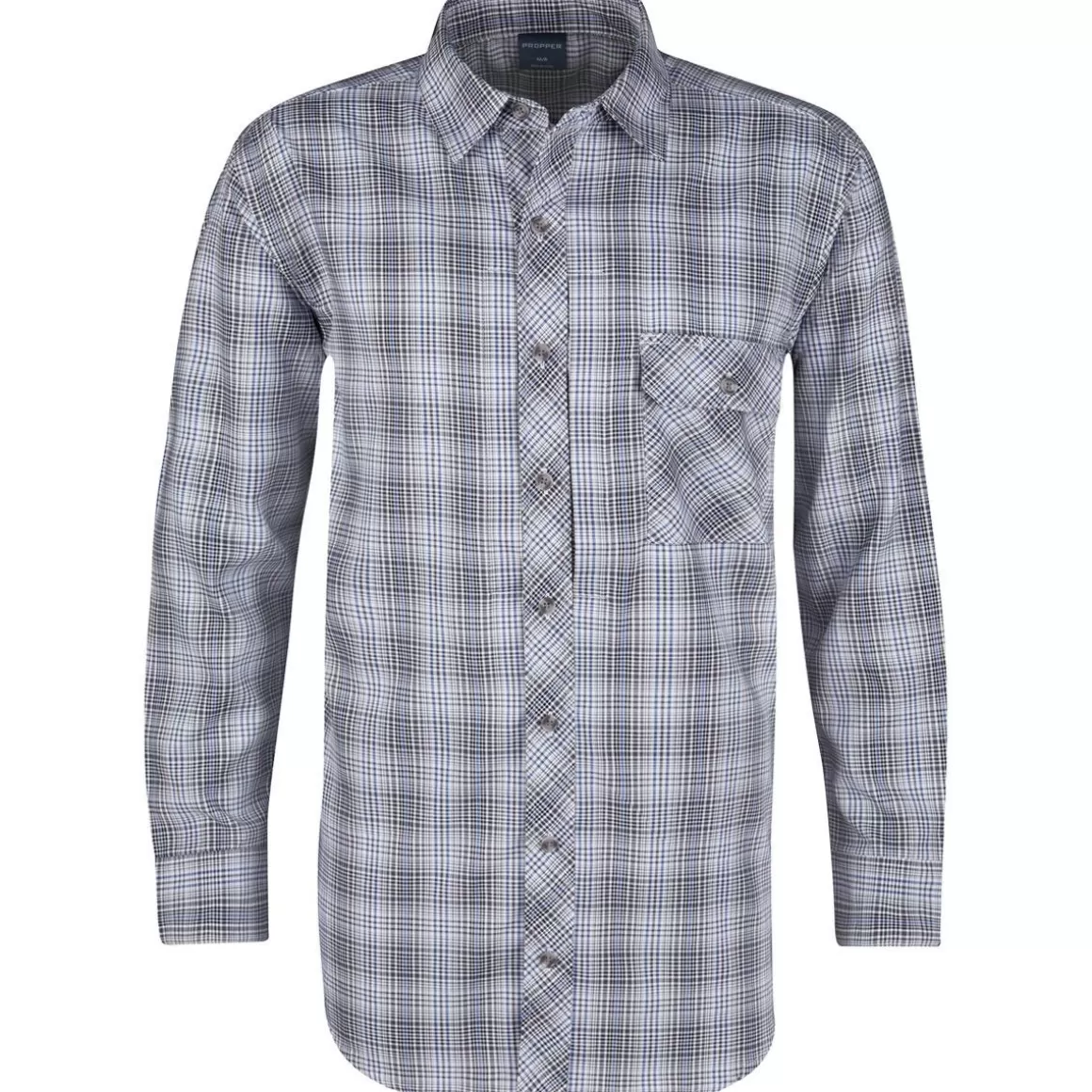 Helikon Shirts>Propper Covert Button-Up Long Sleeve Shirt Ocean Blue Plaid