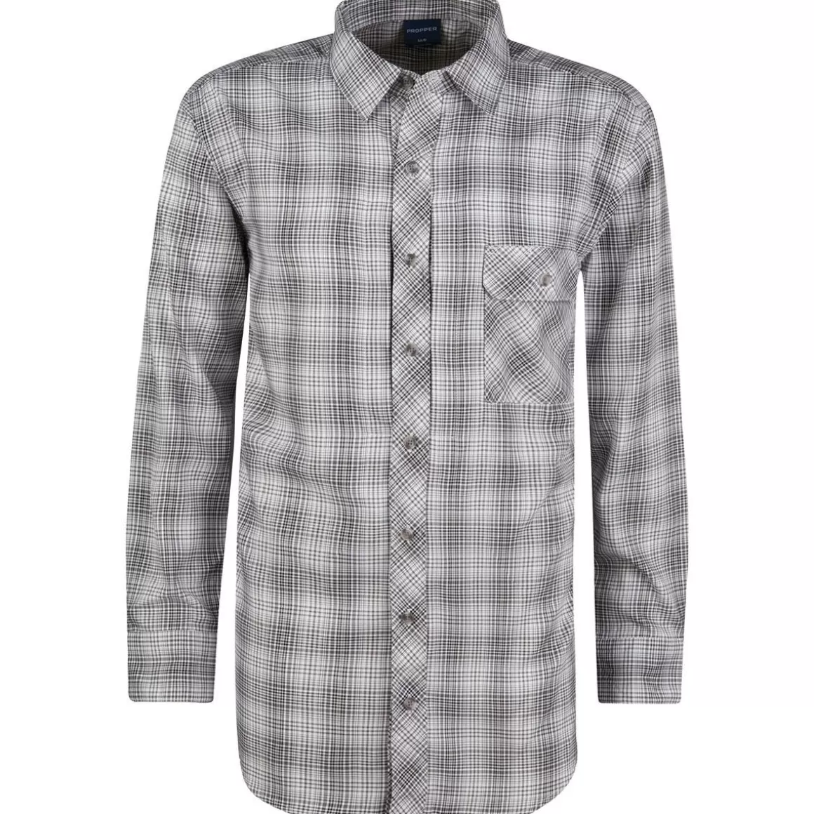 Jack Pyke Shirts>Propper Covert Button-Up Long Sleeve Shirt Steel Grey Plaid