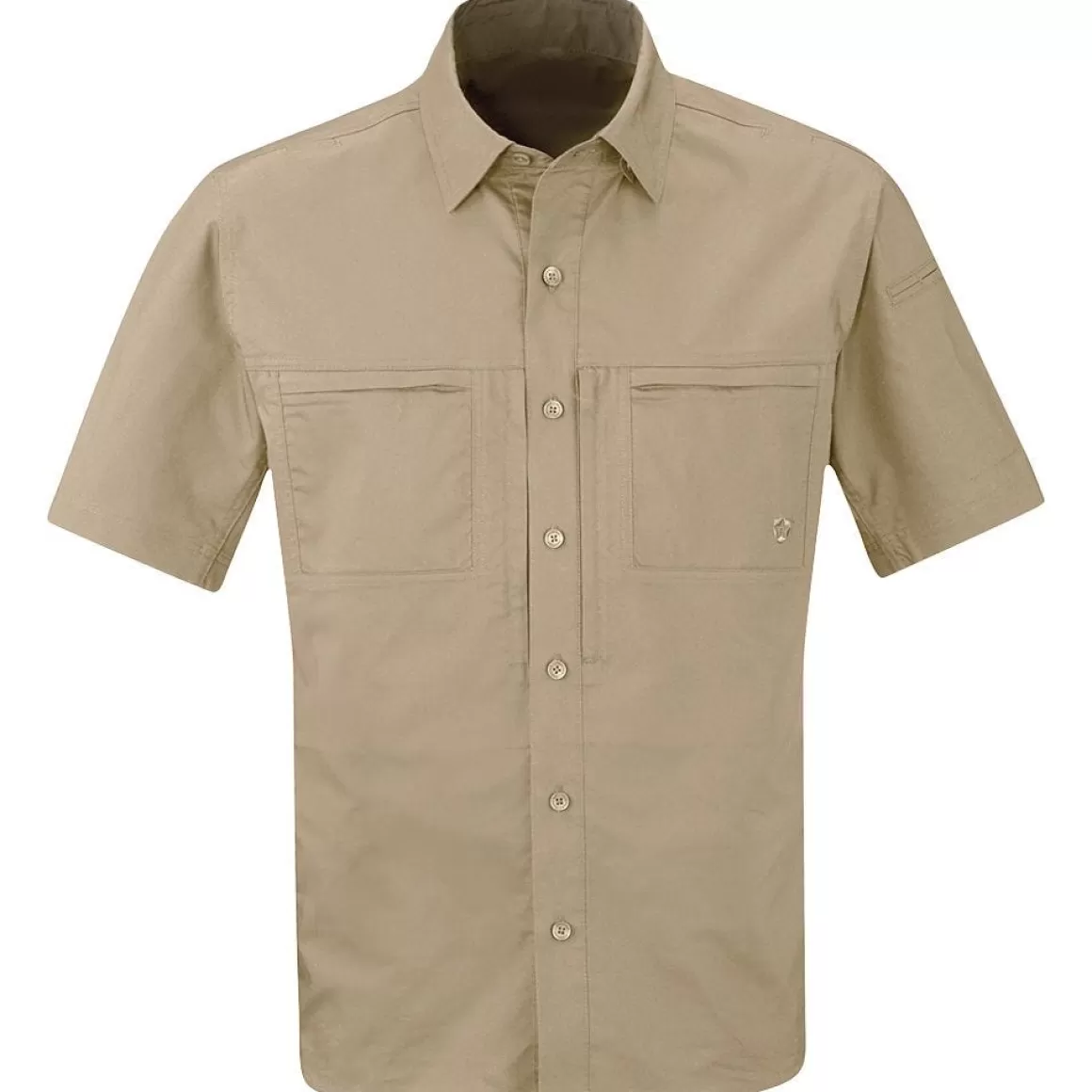 First Tactical Shirts>Propper Men's Hlx Shirt Short Sleeve Khaki