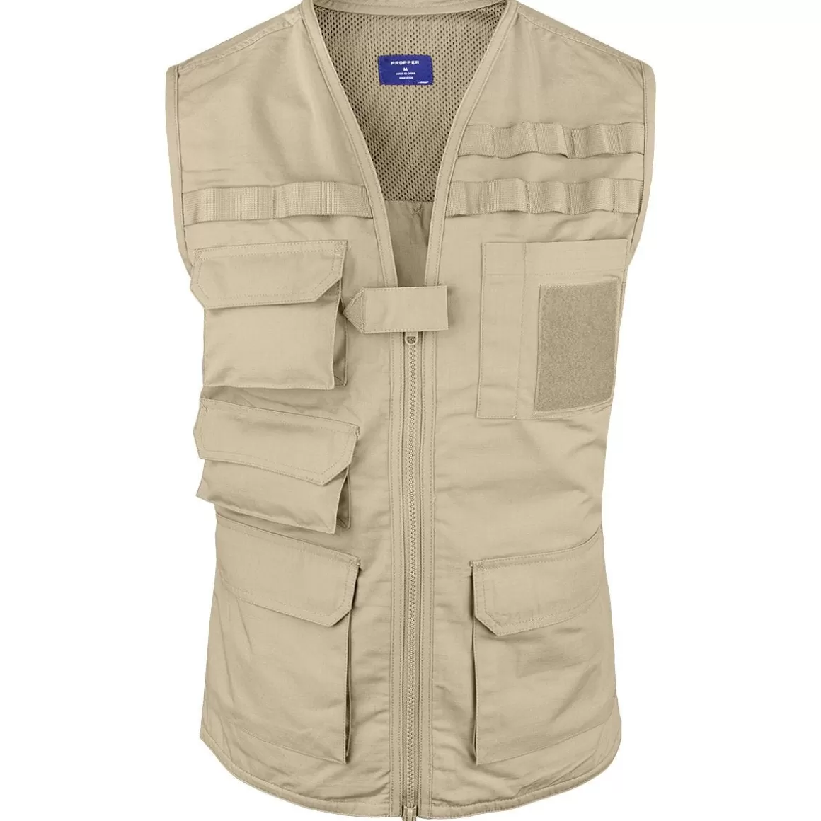 Propper Multipurpose Vests> Tactical Vest Polycotton Ripstop Khaki