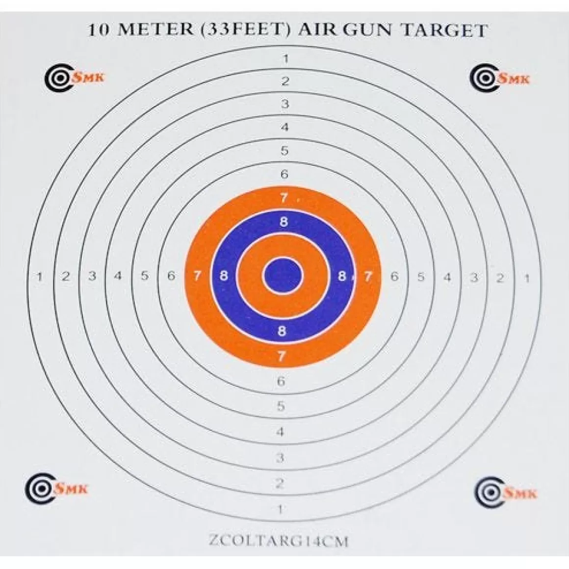 SMK Targets> Colour Centre 14Cm Card Targets (100 Pack)