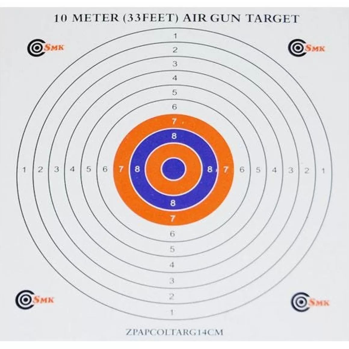 SMK Targets> Colour Centre 14Cm Paper Targets (100 Pack)