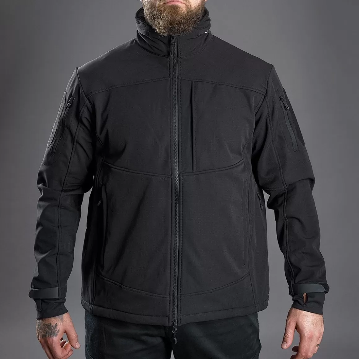 STOIRM Jackets & Coats> Tactical Softshell Jacket Black