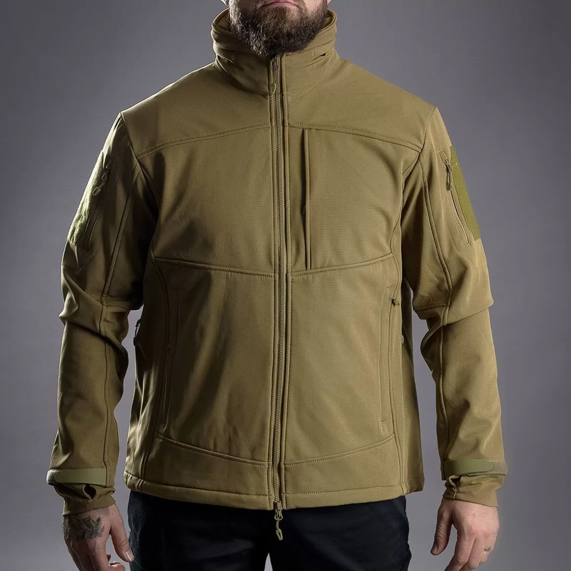 STOIRM Jackets & Coats> Tactical Softshell Jacket Coyote Tan