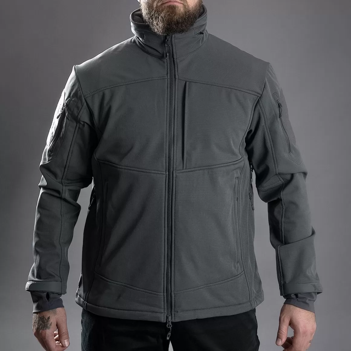 STOIRM Jackets & Coats> Tactical Softshell Jacket Dark Grey