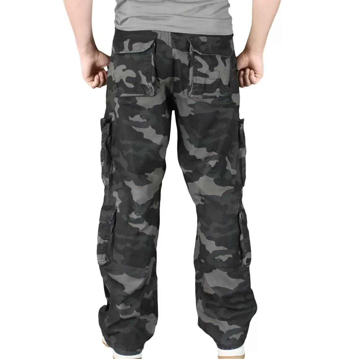 Surplus Trousers> Airborne Vintage Trousers Black Camo