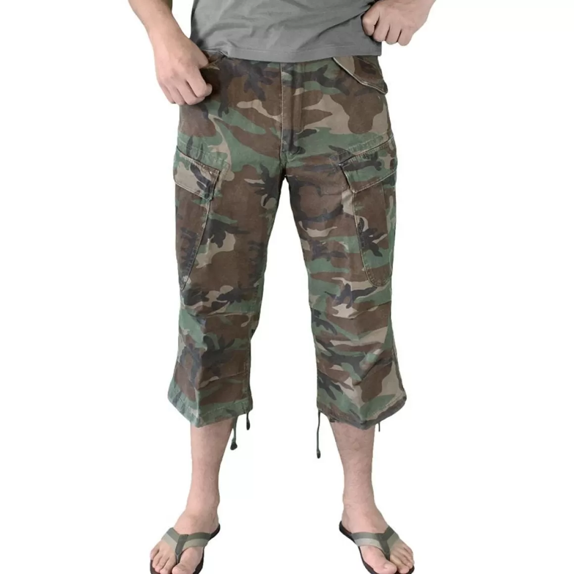 MFH Shorts>Surplus Engineer Vintage 3/4 Shorts Woodland