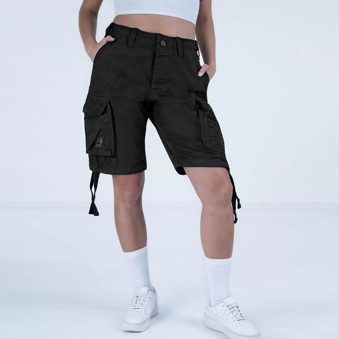 Civilian Shorts>Surplus Ladies Airborne Vintage Shorts Washed Black