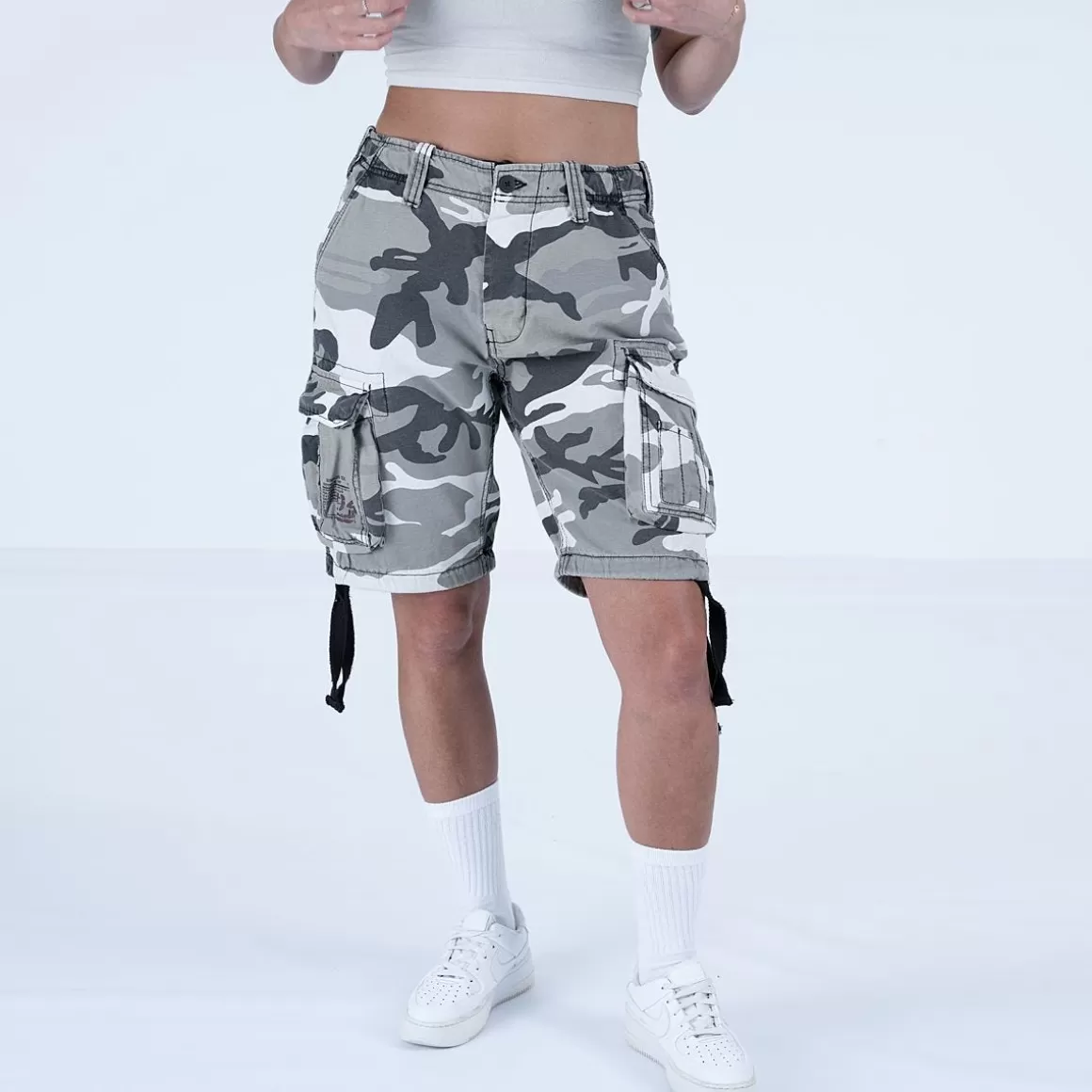 MFH Shorts>Surplus Ladies Airborne Vintage Shorts Washed Urban