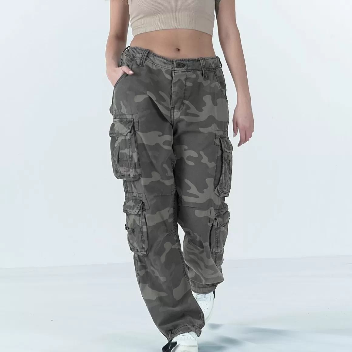 Flyye Industries Trousers>Surplus Ladies Airborne Vintage Trousers Black Camo