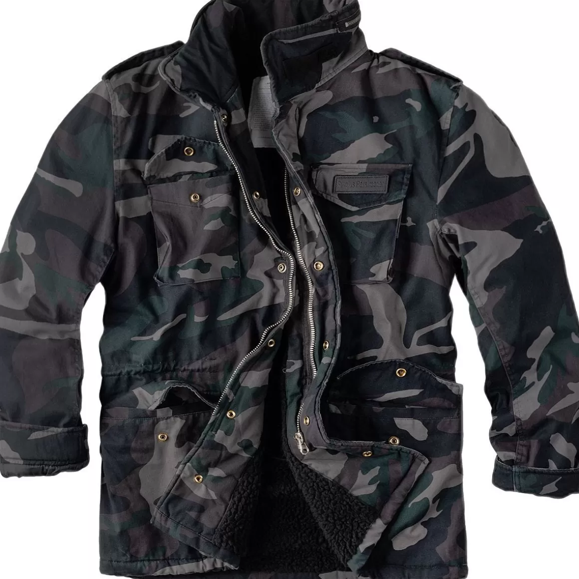 Surplus Jackets & Coats> Paratrooper Winter Jacket Black Camo Washed