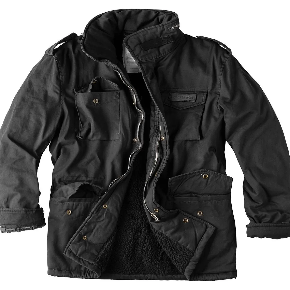 Surplus Jackets & Coats> Paratrooper Winter Jacket Black Washed