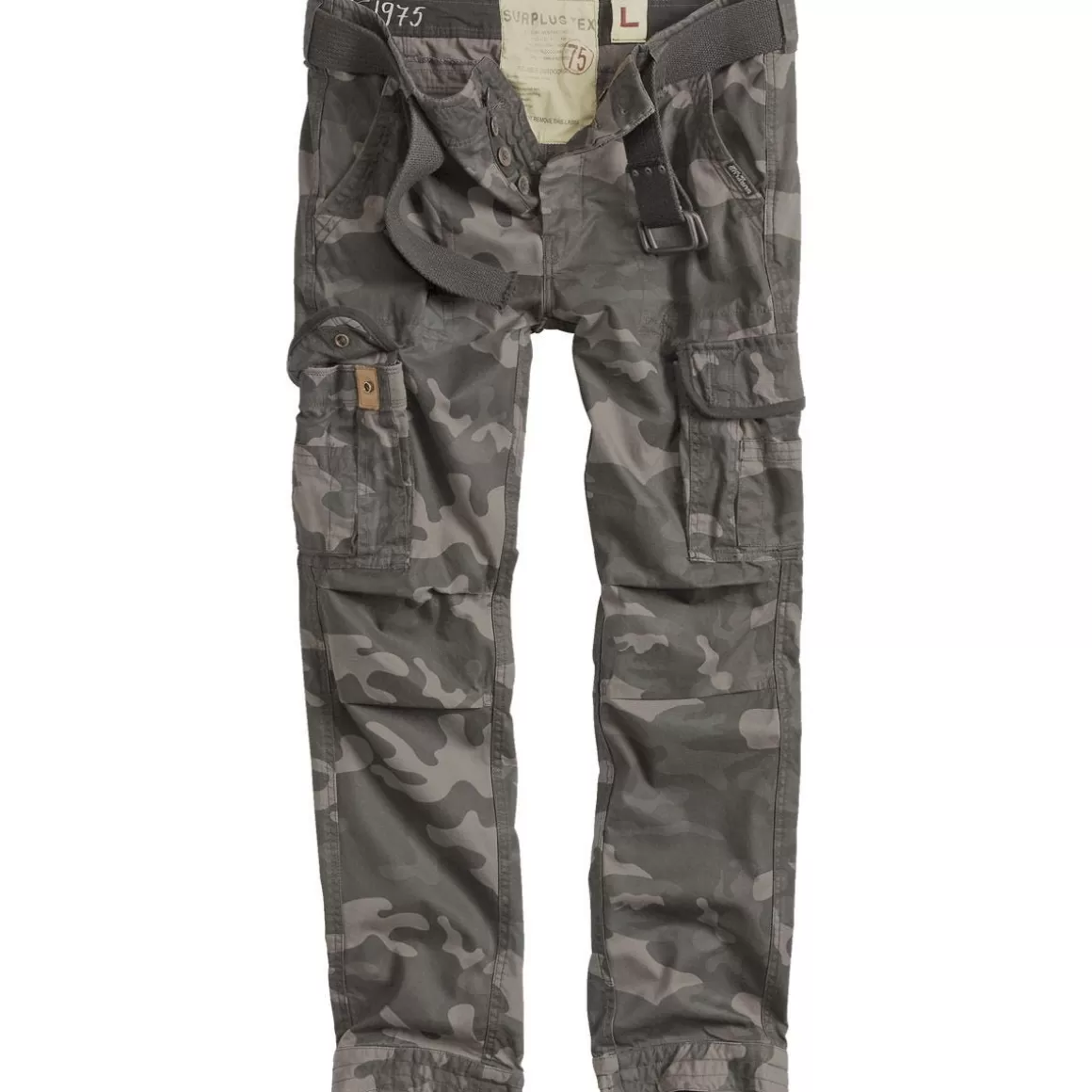 Surplus Trousers> Premium Slimmy Trousers Black Camo