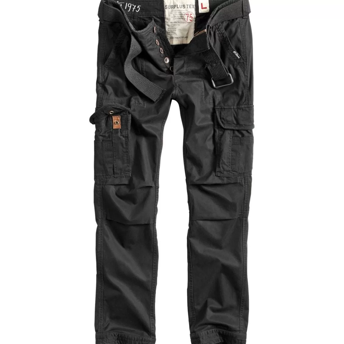 Surplus Trousers> Premium Slimmy Trousers Black Washed