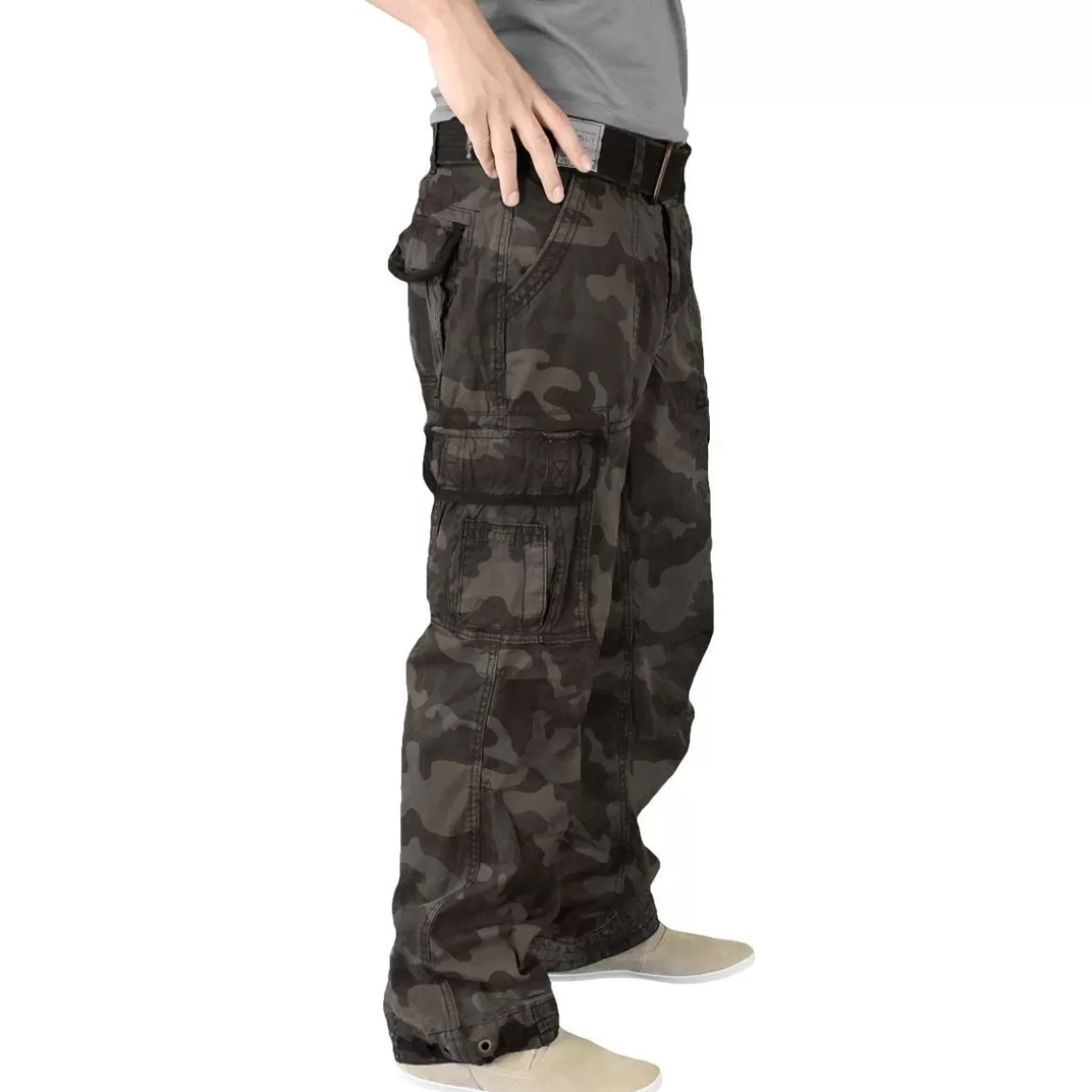 Surplus Trousers> Premium Vintage Trousers Black Camo