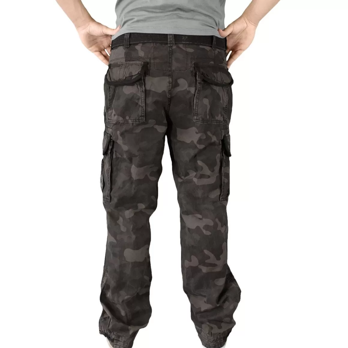 Surplus Trousers> Premium Vintage Trousers Black Camo