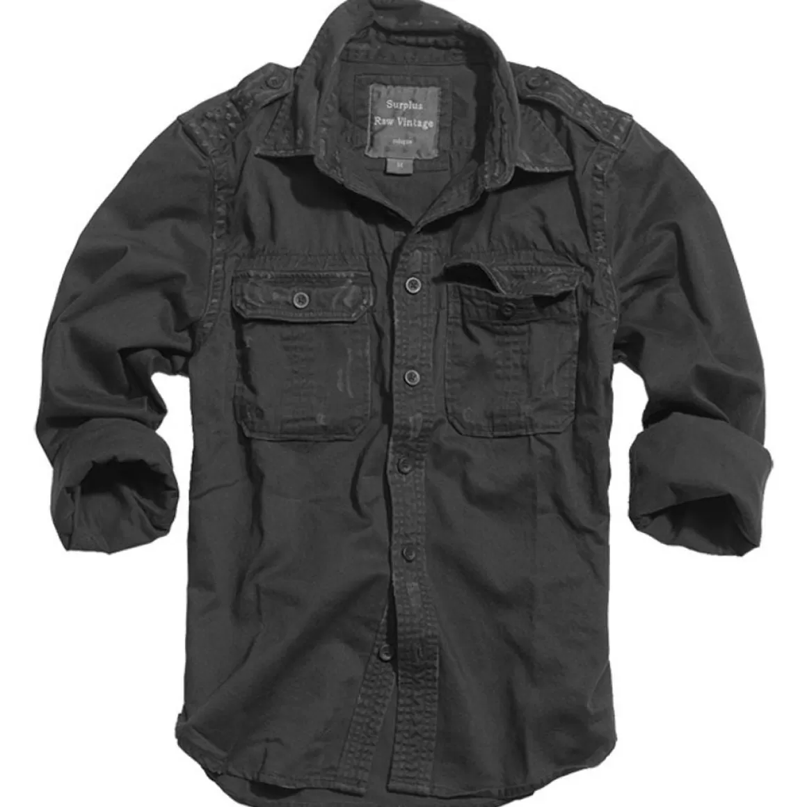 Flyye Industries Shirts>Surplus Raw Vintage Long Sleeve Shirt Black