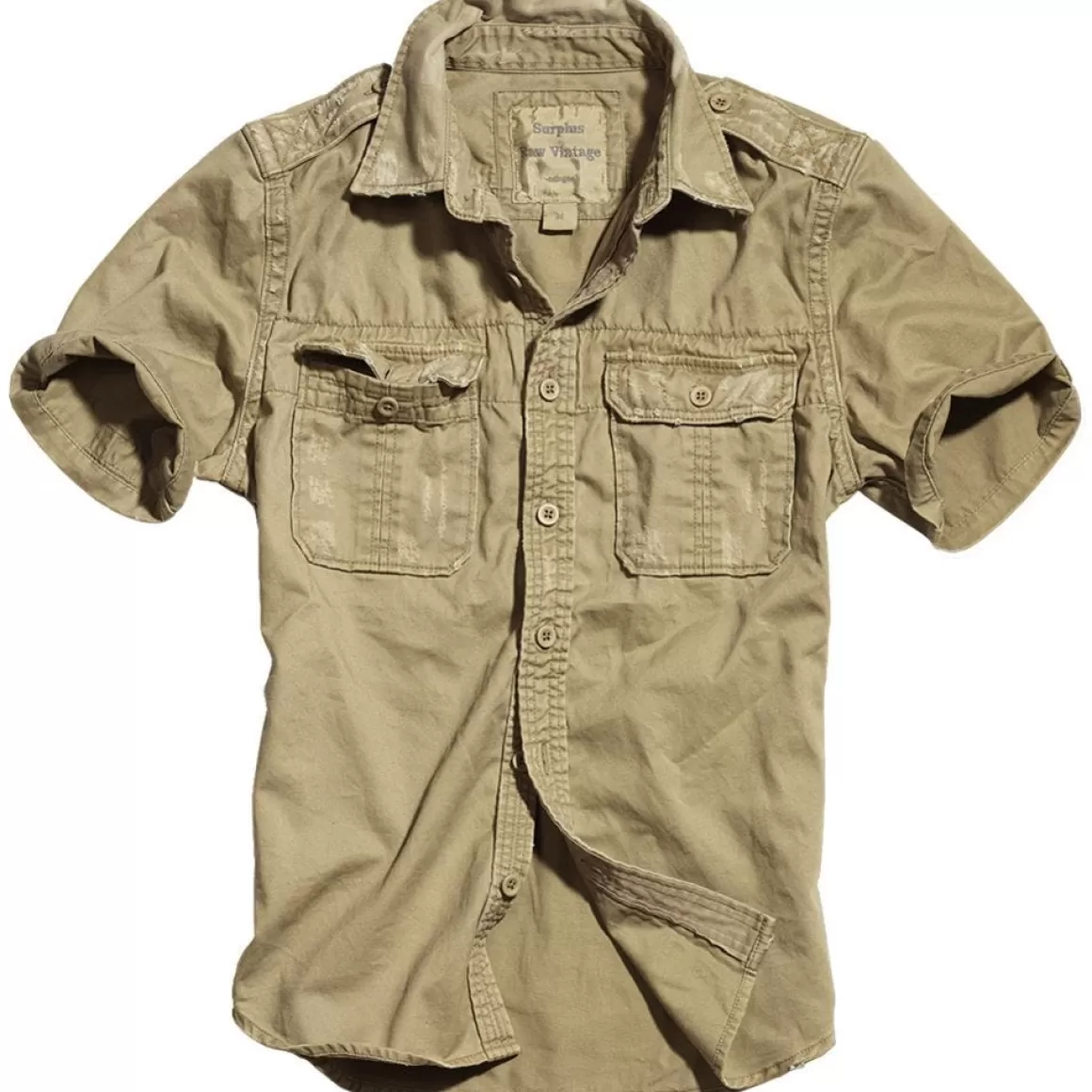 Wisport Shirts>Surplus Raw Vintage Short Sleeve Shirt Beige