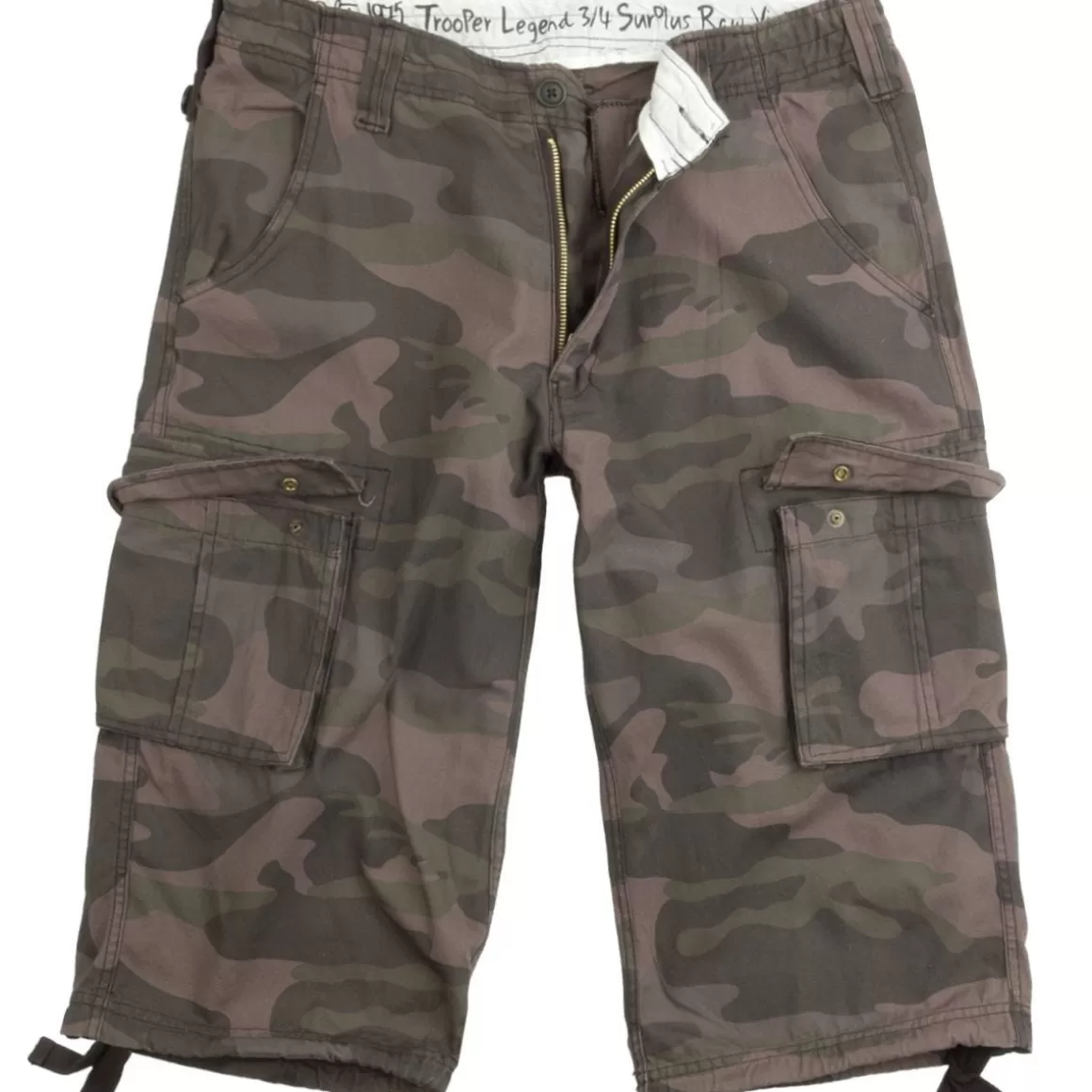 MFH Shorts>Surplus Trooper Legend 3/4 Shorts Black Camo