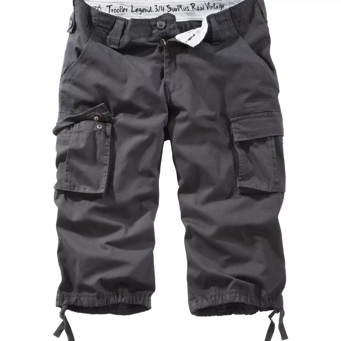 Helikon Shorts>Surplus Trooper Legend 3/4 Shorts Black Washed