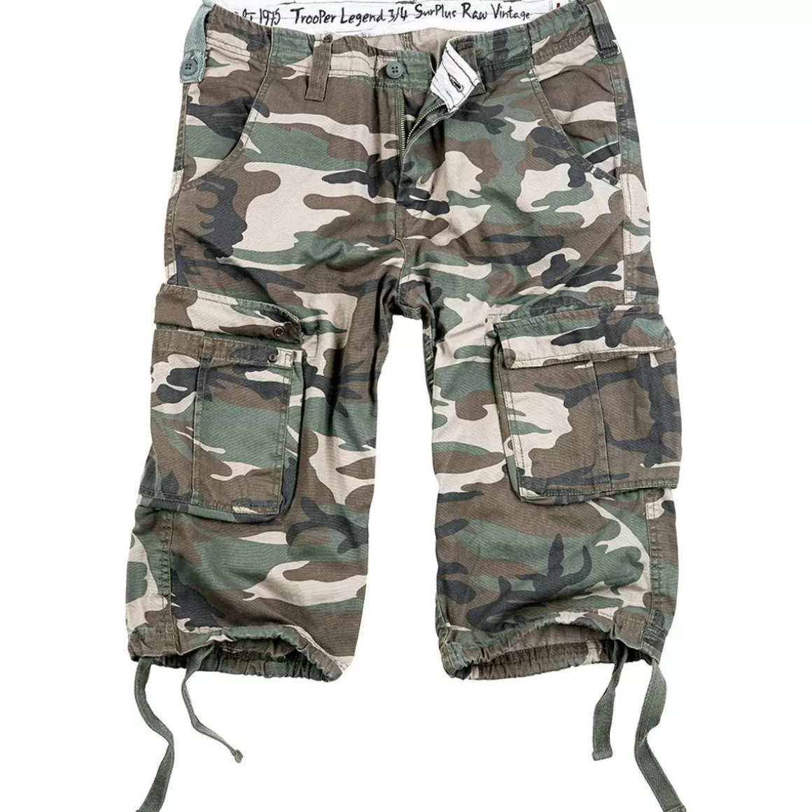 Flyye Industries Shorts>Surplus Trooper Legend 3/4 Shorts Woodland Washed