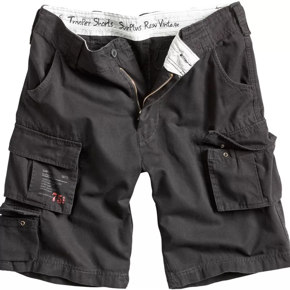 MFH Shorts>Surplus Trooper Shorts Black Washed