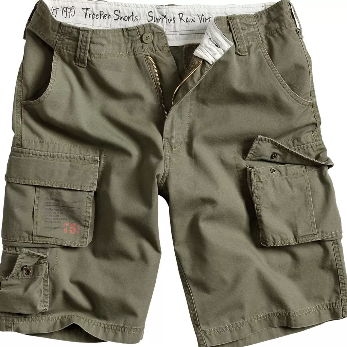 Wisport Shorts>Surplus Trooper Shorts Olive Washed